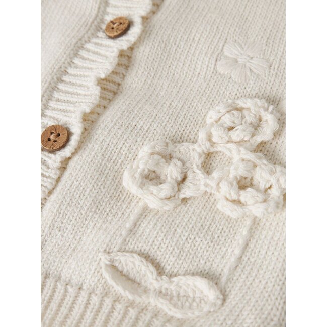 NBFDOLA LS Knit Card Coconut Milk