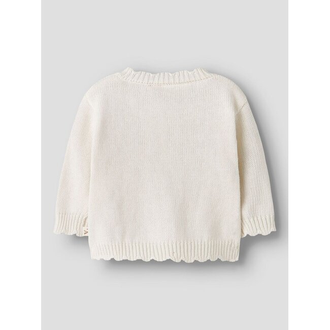 NBFDOLA LS Knit Card Coconut Milk