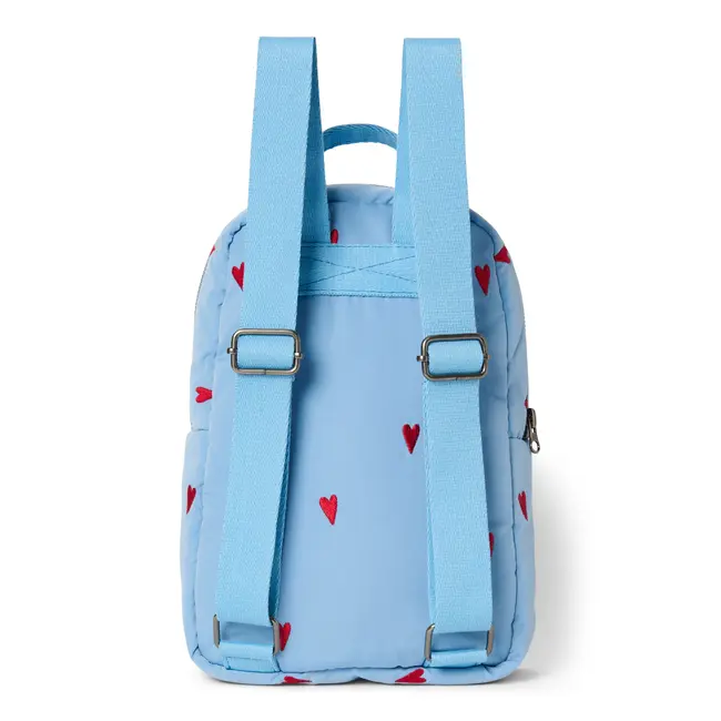Puffy Mini Rugzak Light Blue Hearts