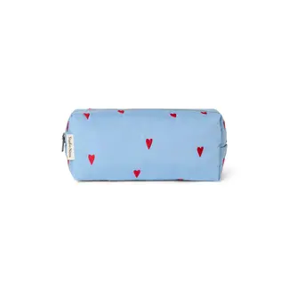 Studio Noos Puffy Pouch Light Blue Hearts