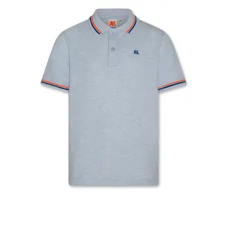 AO76 carter polo logo OL  000706 - heather light blue