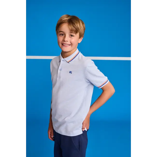 carter polo logo OL  000706 - heather light blue