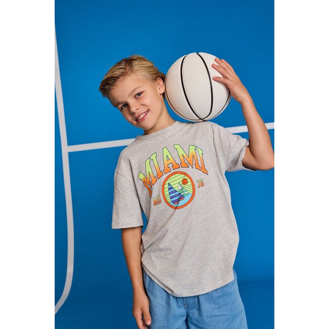 silas t-shirt miami  000908 - grey melange