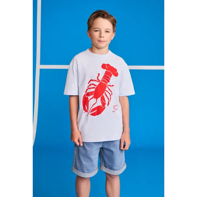 silas t-shirt lobster  000706 - heather light blue