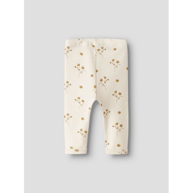 NBFLAYO Sin Slim Legging Coconut Milk/ Flower Yellow