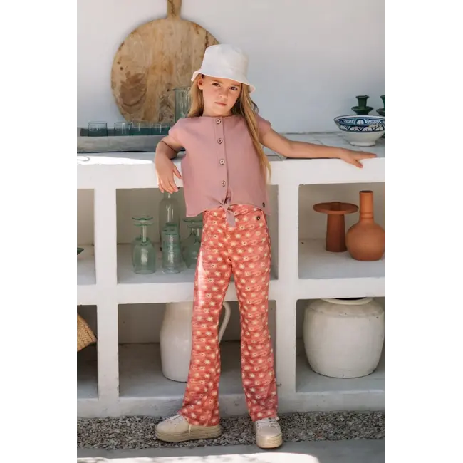 Floor Flo girls AOP flared pants 431 Sunray