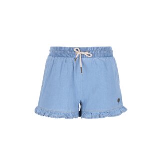 Like Flo Fiona Flo girls chambrey short with ruffle hem 181 lt denim