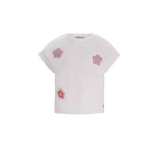 Like Flo Djezz Flo girls sweat tee with elatic in hem 001 Off white