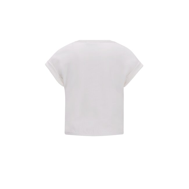 Djezz Flo girls sweat tee with elatic in hem 001 Off white