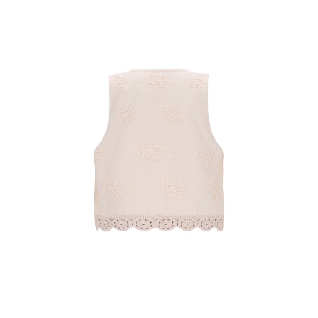 Dafne Flo girls 3D leaf embroidery gilet 050 Kit