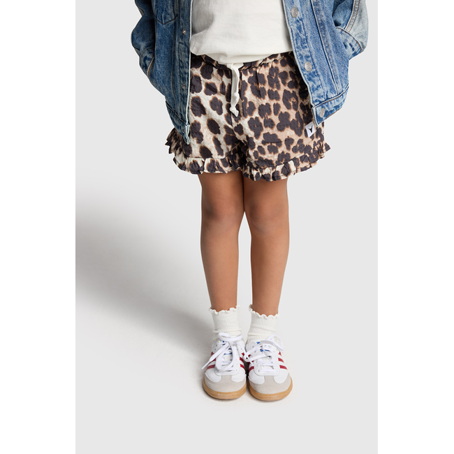 Kids Woven Animal Shorts With ruffles Animal