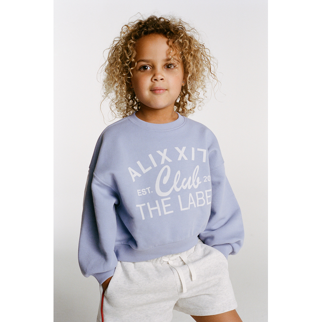 Kids Woven ALIX Club Print Sweater Lilac