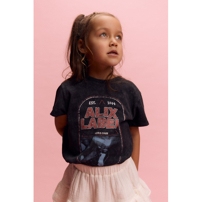 Kids Knitted Band T-Shirt Chacoral Grey