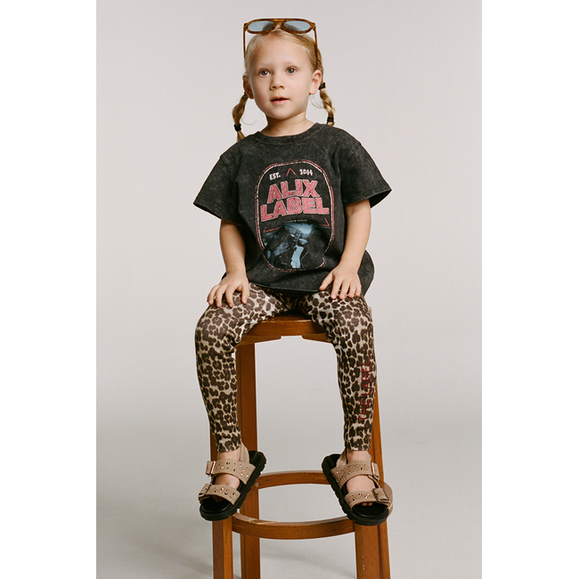 Kids Knitted Band T-Shirt Chacoral Grey