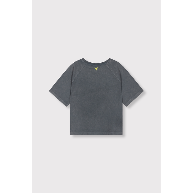 Kids Knitted Raglan Logo T-Shirt Light Grey