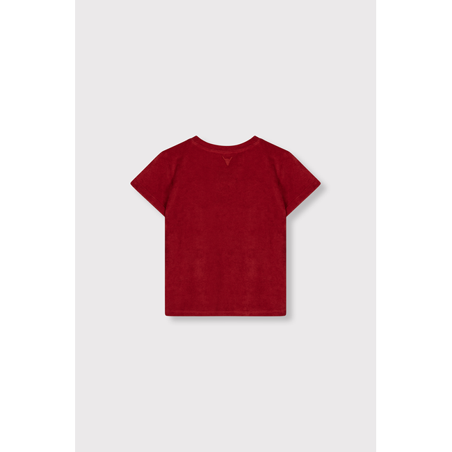 Kids Knitted Terry T- Shirt Cerise
