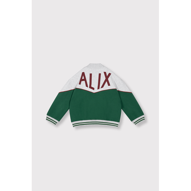 Kids Knitted Sporty Jacket Green