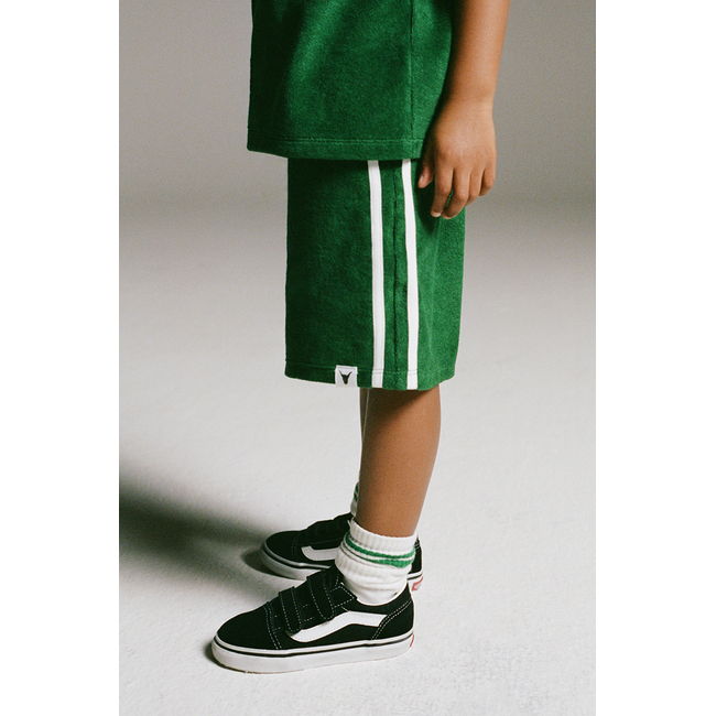 Kids Knitted Terry Shorts Green