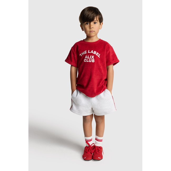 Kids Knitted Sweatshort  Light Grey Melange