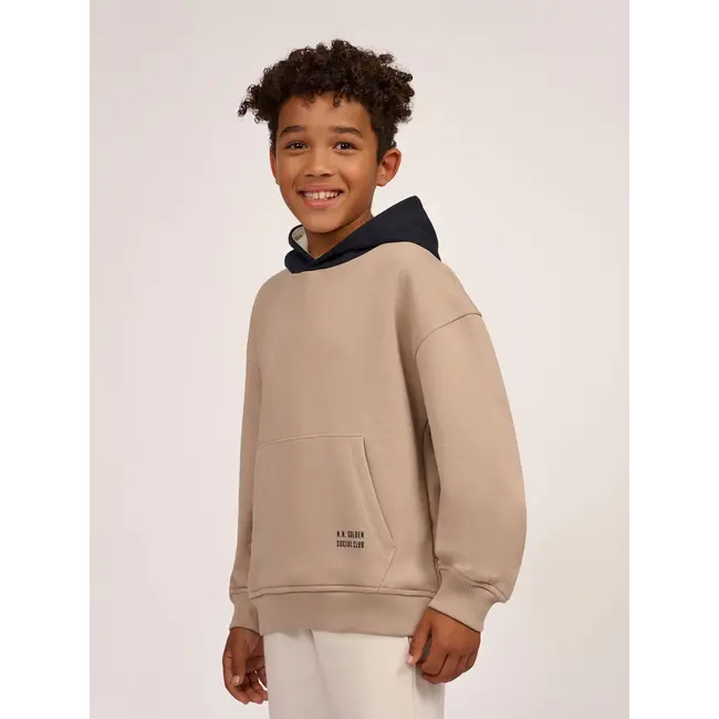 Cable Oversized Hoodie 5504 Cobblestone Brown