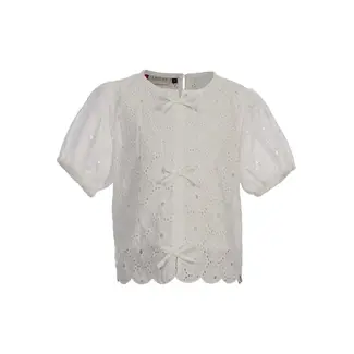 Looxs Little Little woven top  SS 4 Soft white
