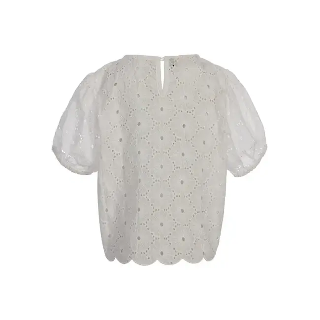 Little woven top  SS 4 Soft white