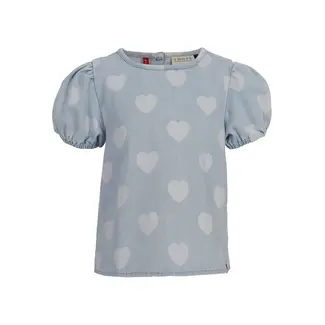 Looxs Little Little Heart Denim Top 997 Heart denim