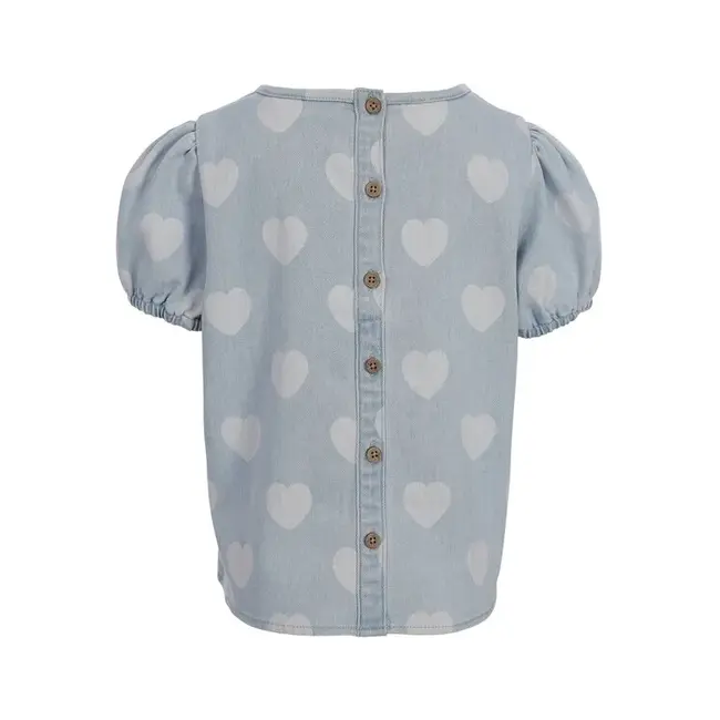 Little Heart Denim Top 997 Heart denim