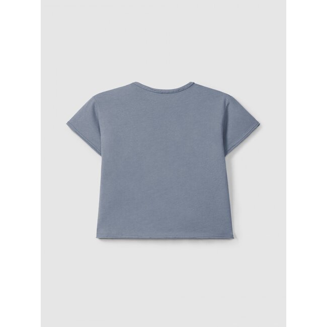 6S011 T -Shirt W/Embroiderie 0037 Indigo