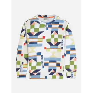 SCOTCH & SODA AMSTERDAM Printed relaxedfit sweatshirt 270 LIGHT BEIGE Patchwork