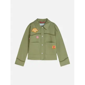 SCOTCH & SODA AMSTERDAM Embroidered jacket 300 DARK GREEN Oil Green