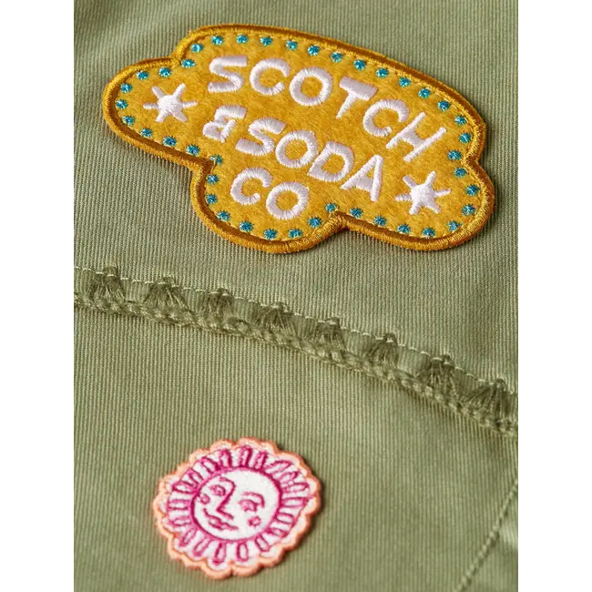 Embroidered jacket 300 DARK GREEN Oil Green