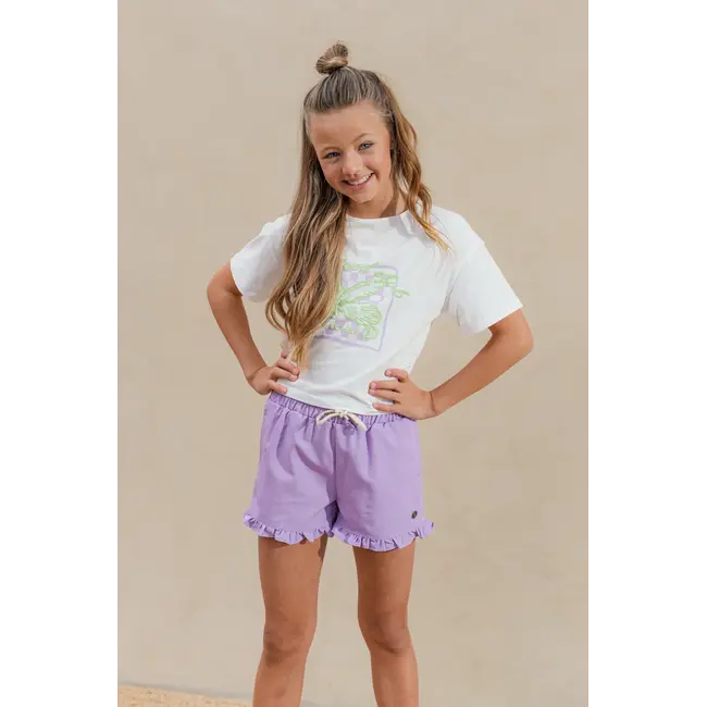 Elodie Flo girls jersey tee 001 Off white