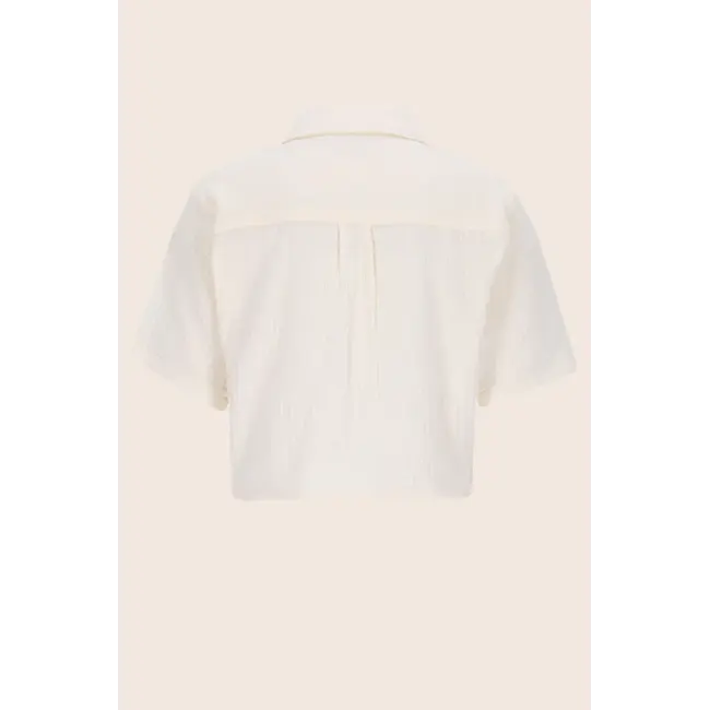 Cecile Knotted Blouse 001 Off White