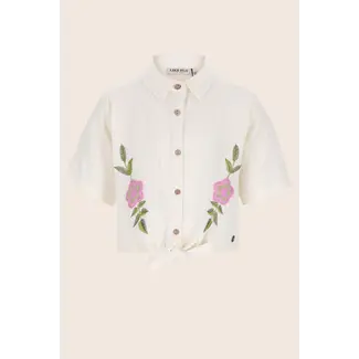 Like Flo Cecile Knotted Blouse 001 Off White