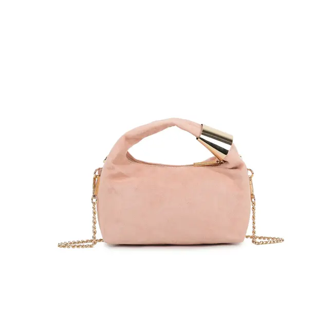 Kunstlederen Suede Schoudertas Roze