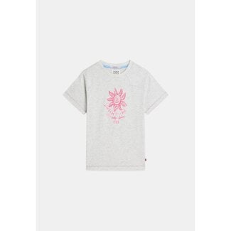 SCOTCH & SODA AMSTERDAM Front artwork relaxedfit Tshirt 030 MEDIUM GREY Grey Melange