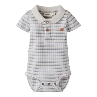 Lil'Atelier NBMHALDUR SS Slim Body Coconut milk/Dusty Blue