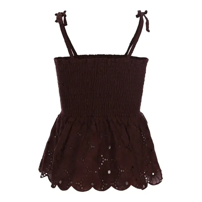 10sixteen lace sleeveless Top 424 Chocolate