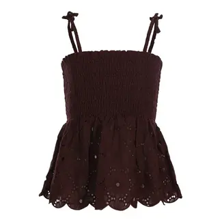 Looxs 10Sixteen 10sixteen lace sleeveless Top 424 Chocolate