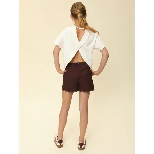 10sixteen lace shorts 424 Chocolate
