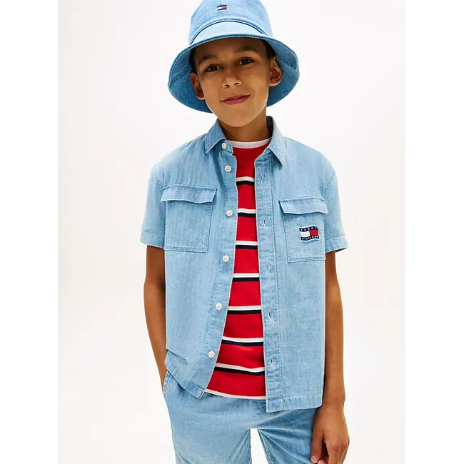 WAVY FLAG HERRINGBON, 1A4 1A4 Denim Medium