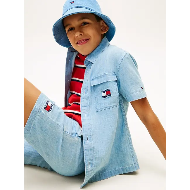 WAVY FLAG HERRINGBON, 1A4 1A4 Denim Medium