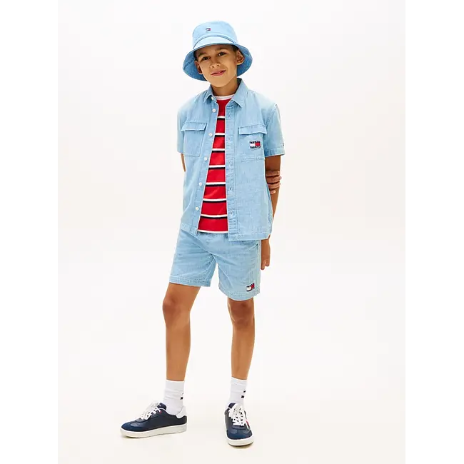 WAVY FLAG HERRINGBON, 1A4 1A4 Denim Medium