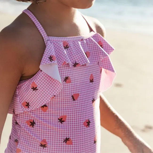 Swimsuit Girls Pink-Strawberry Fiels