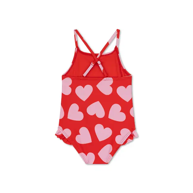 Swimsuits Girls-Red Hearts