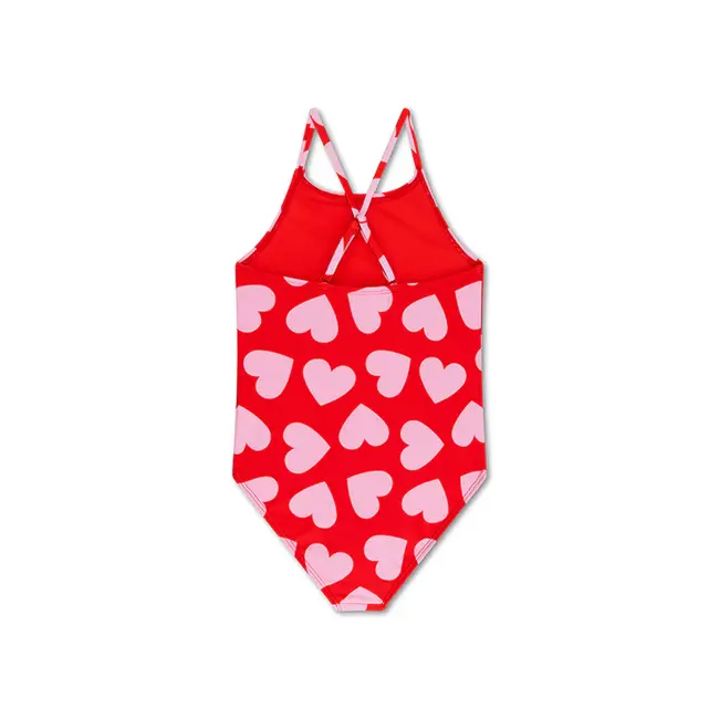 Swimsuits Girls-Red Hearts