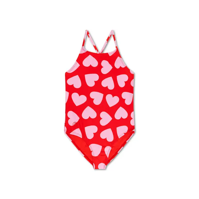 Swimsuits Girls-Red Hearts