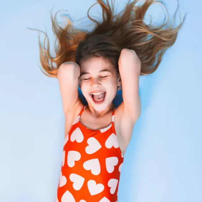 Swimsuits Girls-Red Hearts