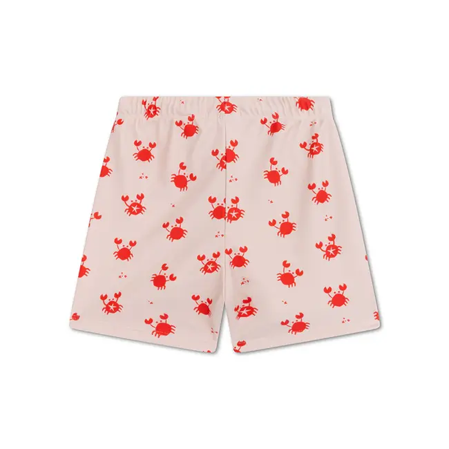 Swim Shorts-Red/Beige-Crabby